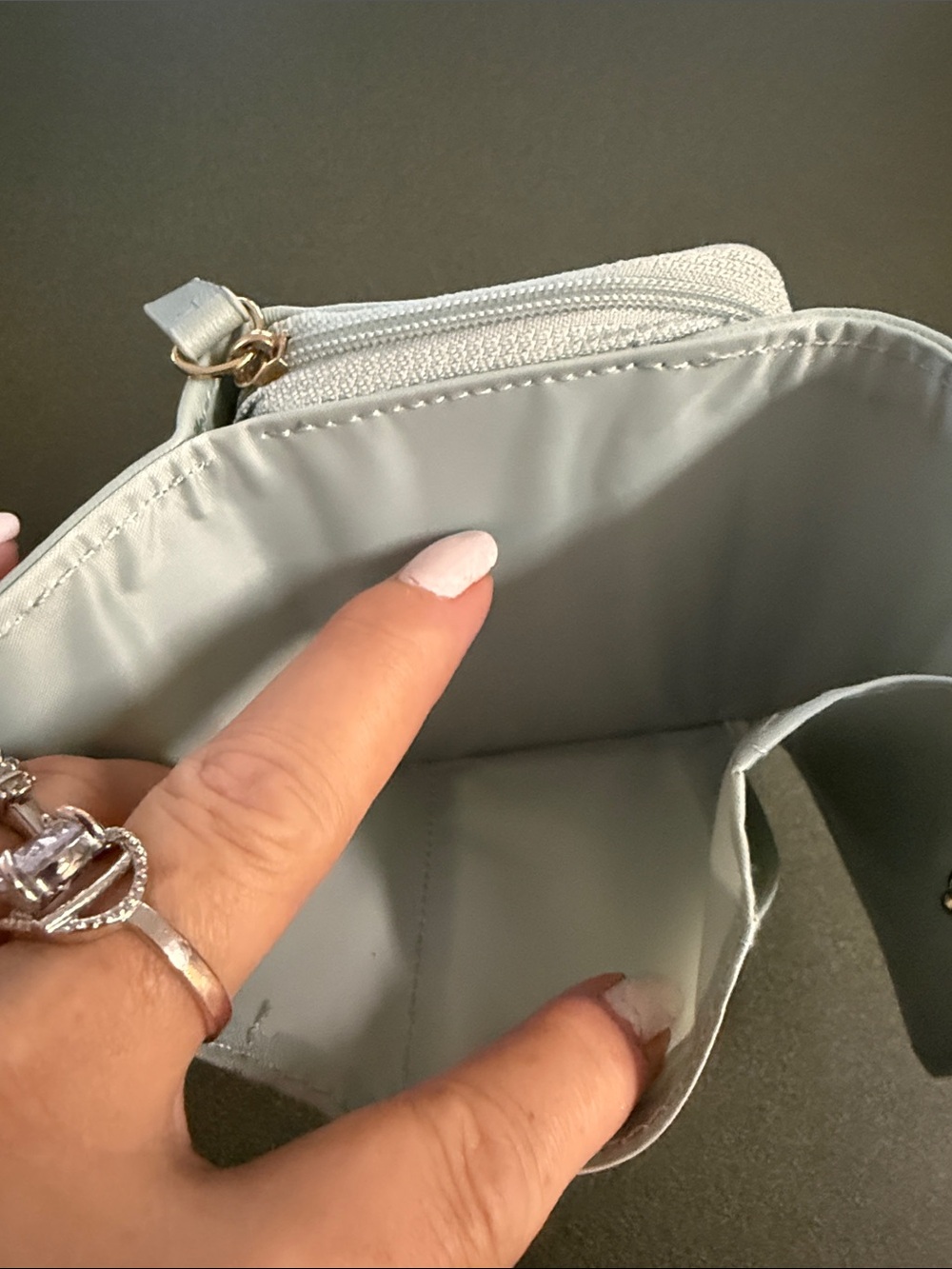 Primark Mint Green Women's Card Wallet with Gold Infinity Accent - Picture 6 of 7